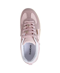 bebe Women's Sneaker with Hardware and Novelty Charms