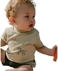 Deux par Baby Boys Cotton Rib Jersey T-Shirt and Short Set