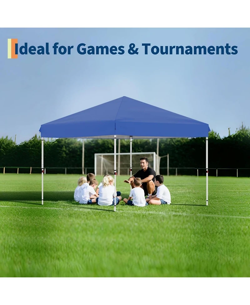 gaomon Pop-Up Canopy Tent with One Sidewall, Easy Setup, Adjustable Height, Roller Bag and Weight Bags