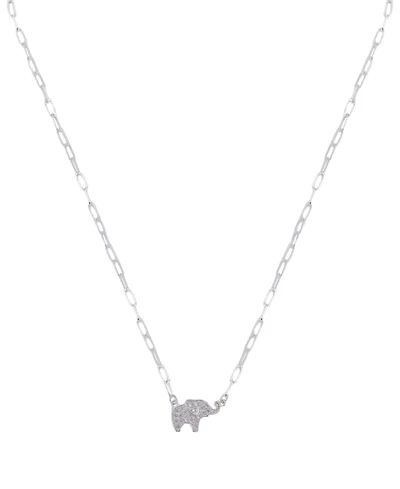 Unwritten Cubic Zirconia Elephant Pendant Necklace