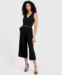 Anne Klein Women's Side Button V-Neck Jumpsuit