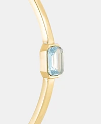 Lauren Ralph Lauren Gold-Tone Aqua Stone Hoop Earrings