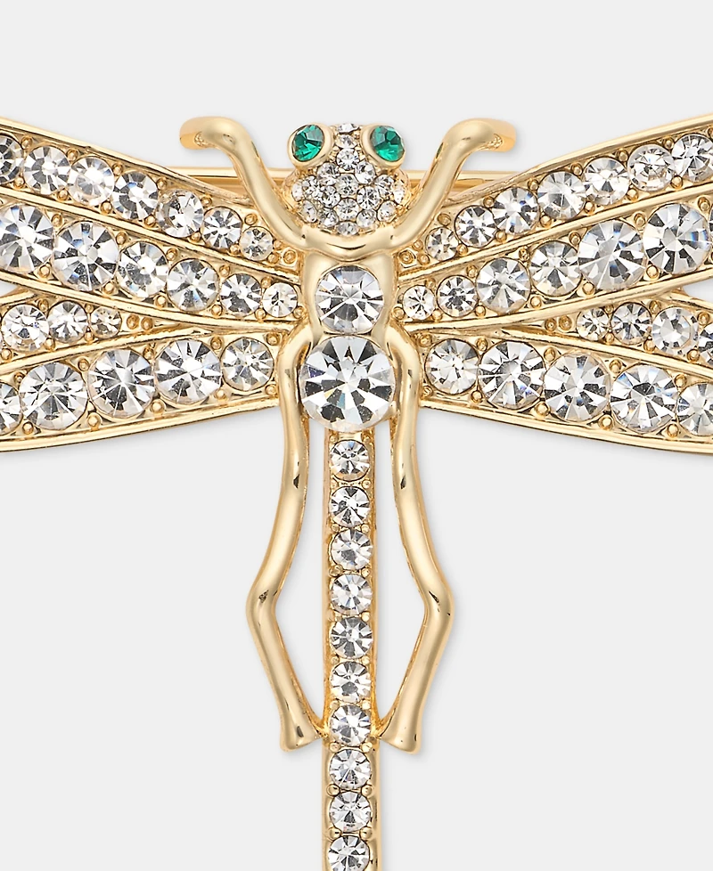 Lauren Ralph Lauren Gold-Tone Boxed Crystal Dragonfly Pin