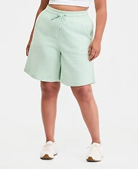 Id Ideology Plus Cotton-Blend Pull-On Bermuda Shorts, Exclusively at Macy's