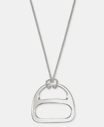 Lauren Ralph Lauren Adjustable Slider Equestrian Pendant Necklace in Sterling Silver