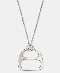 Lauren Ralph Lauren Adjustable Slider Equestrian Pendant Necklace in Sterling Silver