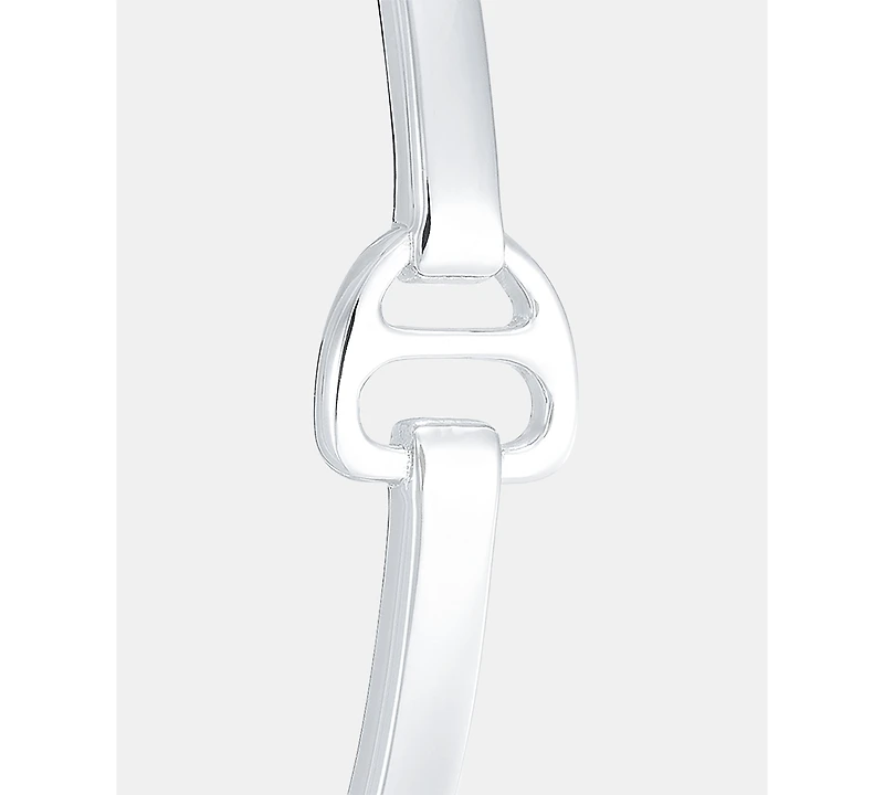 Lauren Ralph Lauren Equestrian 40mm Hoop Earrings in Sterling Silver