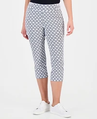 Jm Collection Petite Rivet-Trim Pull-On Capri Pants, Macy's Exclusive