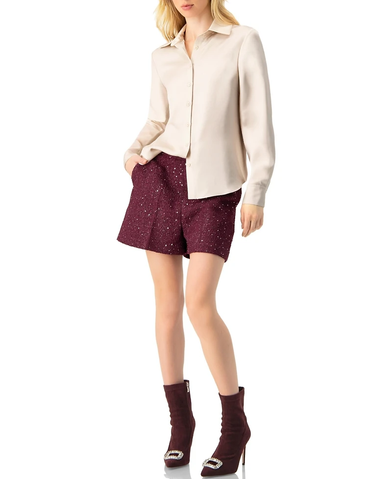 Ivonne Women's Long Sleeve Button-Up Shirt