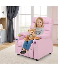 Kids Recliner Chair with Cup Holders