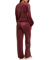 Hunkemoller Women's Velvet Pyjama Set Long-Sleeve