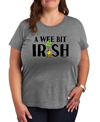 Hybrid Apparel Plus Peanuts Wee Bit Irish Short-Sleeve Graphic T-Shirt