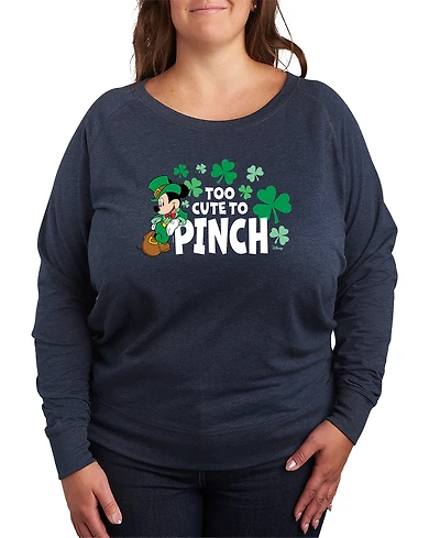 Hybrid Apparel Plus Star Wars St. Patrick's Day May Luck Be with You French Terry Graphic Crewneck T-shirt