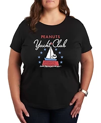 Hybrid Apparel Plus Peanuts Patriotic Yacht Club Short-Sleeve Graphic T-Shirt