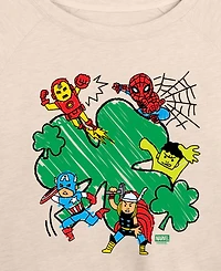 Hybrid Apparel Plus Marvel Avengers Shamrock Sketch Long-Sleeve Sweatshirt