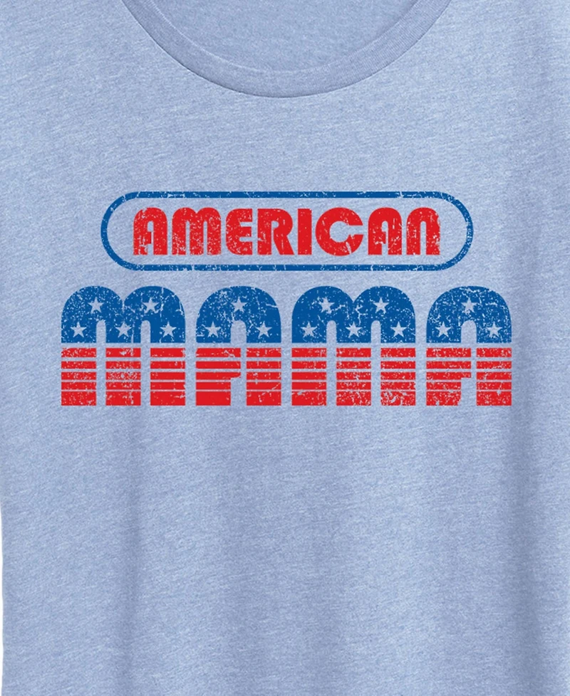 Hybrid Apparel Plus Instant Message American Mama Graphic Crewneck T-Shirt