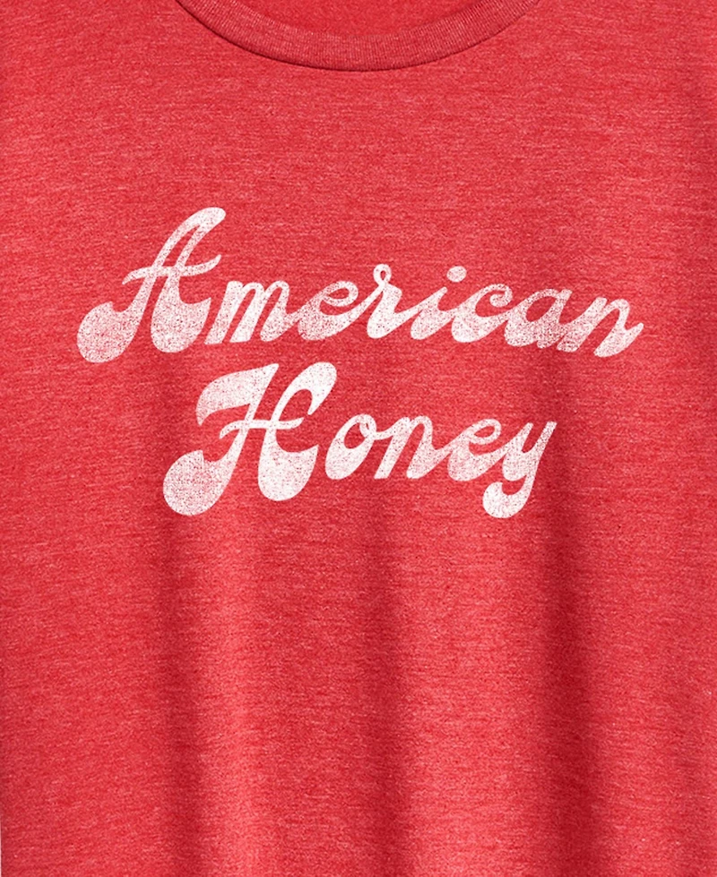 Hybrid Apparel Plus Instant Message American Honey Graphic Crewneck T-Shirt