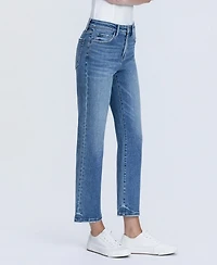 Flying Monkey Women's High Rise Crop Straight Jeans