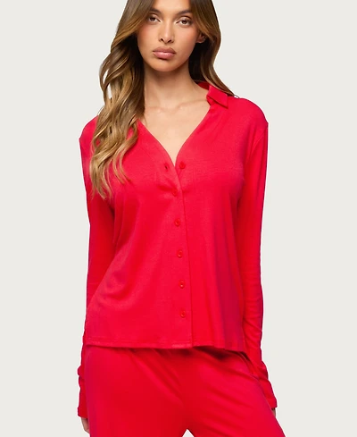 Edikted Womens Justina Button Up Top