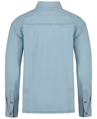 Calvin Klein Boys' 8-16 Chambray Long-Sleeve Woven Shirt