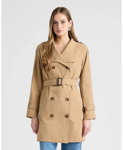 Nvlt Women's Trench Coat with Self Belt