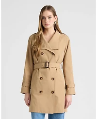 Nvlt Women's Trench Coat with Self Belt