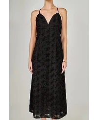 endless rose Women's lace spaghetti strap Maxi Dress