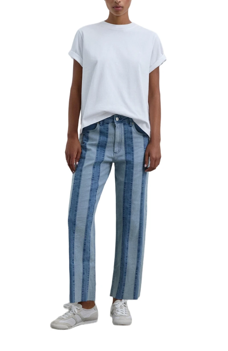 Scalpers Women's Straight Patch Denim Pant