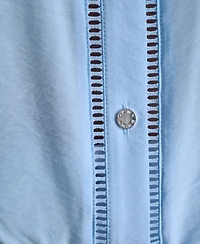 Dkny Women's Short-Sleeve Button-Down Blouse