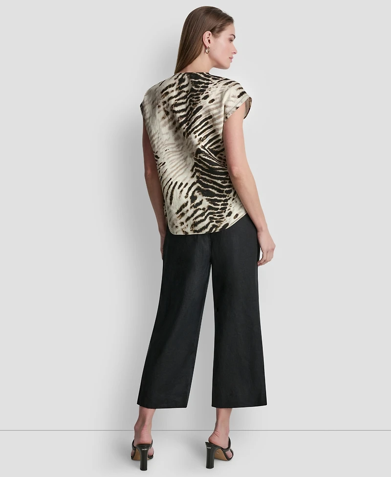 Dkny Women's V-Neck Sleeveless Top