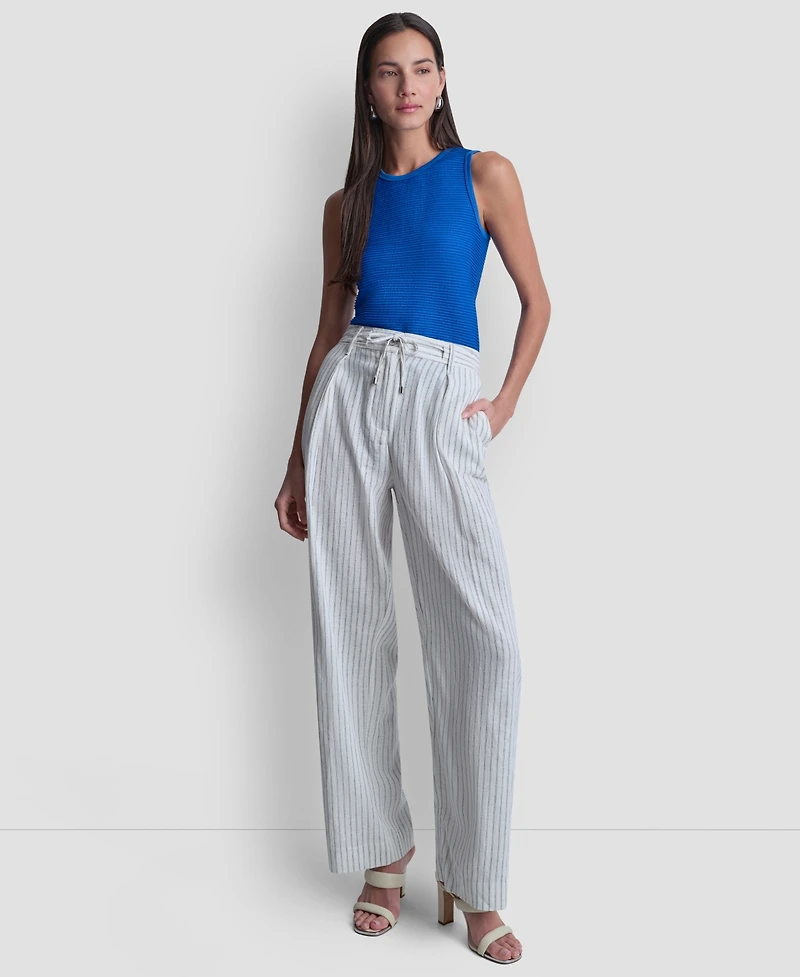 Dkny Women's Striped Wide-Leg Pants