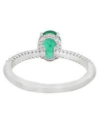Macy's Sapphire (1.30 ct. t.w.) & Diamond (0.41 ct. t.w.) Ring in 14k White Gold (Also Available in Emerald)