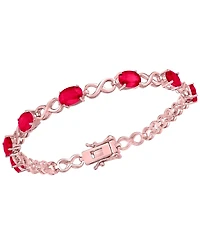 Macy's Ruby (7 ct. t.w.) Bracelet Sterling Silver (Also Available Emerald)