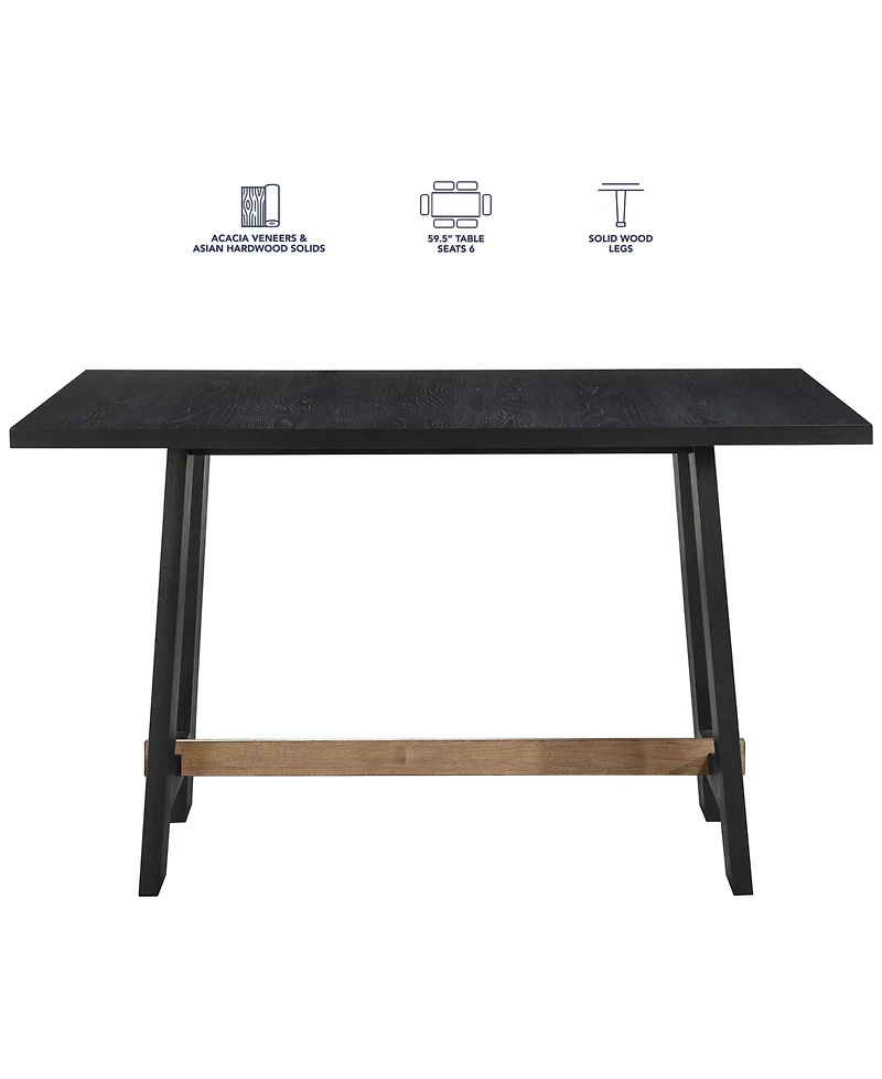 Macai 35.75" Wood Counter Height Table