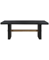 Macai 7-Pc. Wood Dining Set (Rectangular Table + 6 Upholstered Side Chairs)