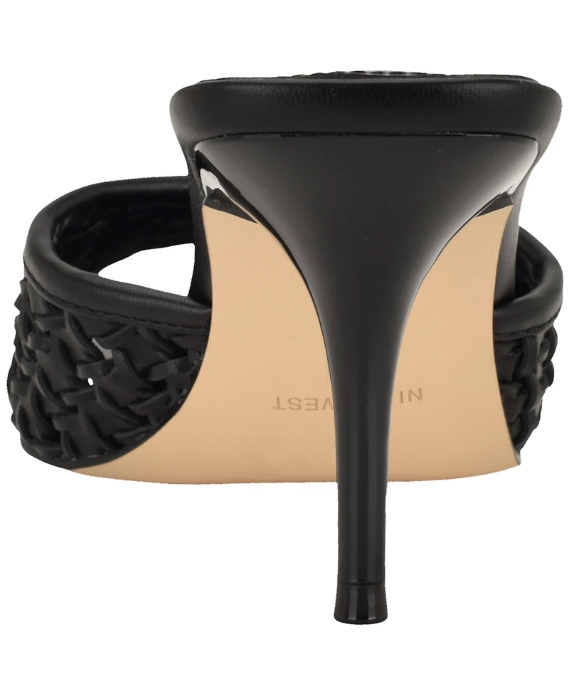 Nine West Women's Kirela Woven Slip-On Dress Sandals