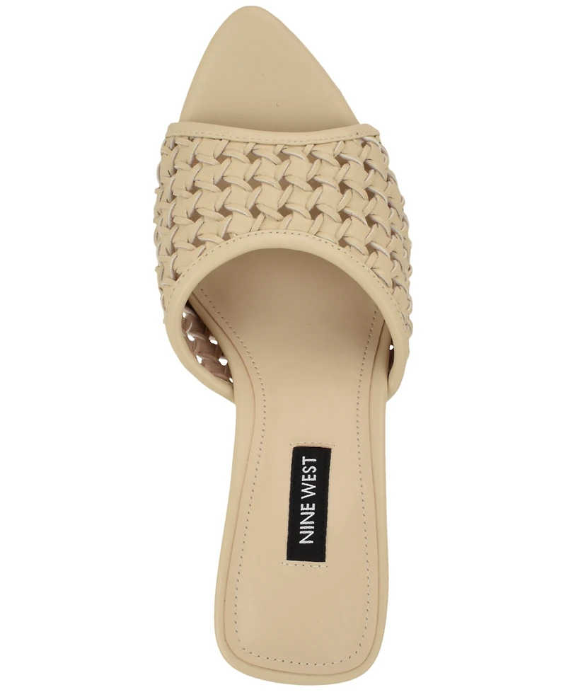 Nine West Women's Kirela Woven Slip-On Dress Sandals