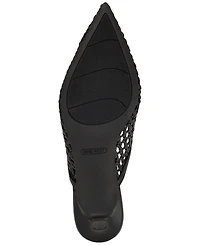 Nine West Women's Amelli Woven Kitten Heel Mules Pumps