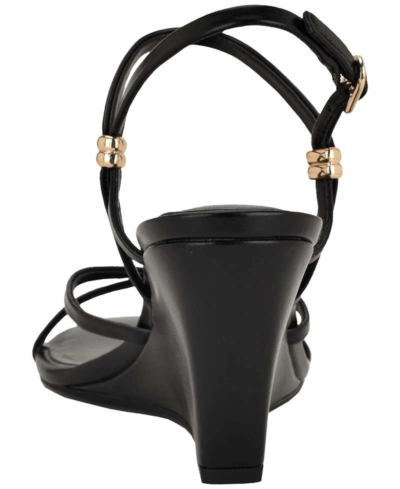 Nine West Women's Deklyn Strappy Wedge Dress Sandals