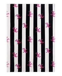 Juicy Couture Cabana Plush Striped Throw