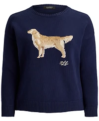 Lauren Ralph Petite Crewneck Long-Sleeve Sweater