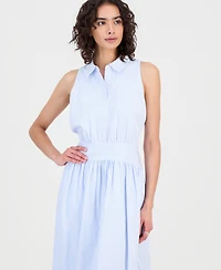 Sam Edelman Women's Striped Sleeveless Shirt Dress
