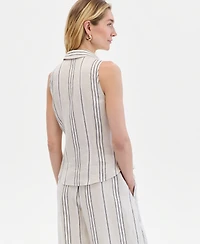 I.n.c. International Concepts Women's Sleeveless Collared Shirt, Macy's Exclusive