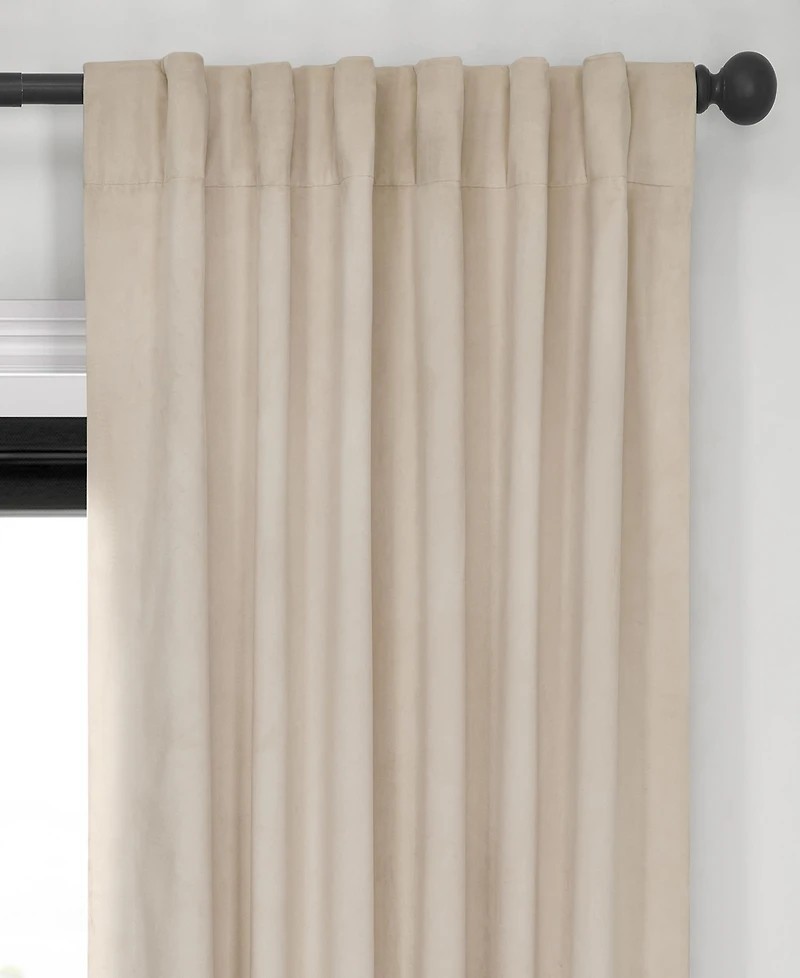 Half Price Drapes Neutral Ground Signature Velvet Blackout Curtain