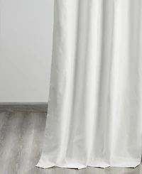 Half Price Drapes Starlight Off White Grommet Thermal Cross Linen Weave Blackout Curtain