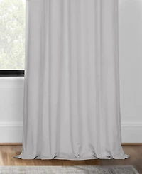 Half Price Drapes Reflection Grey Signature Velvet Blackout Curtain