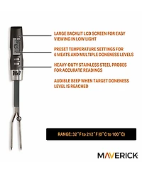 Maverick BarBFork Digital Grilling Fork Thermometer