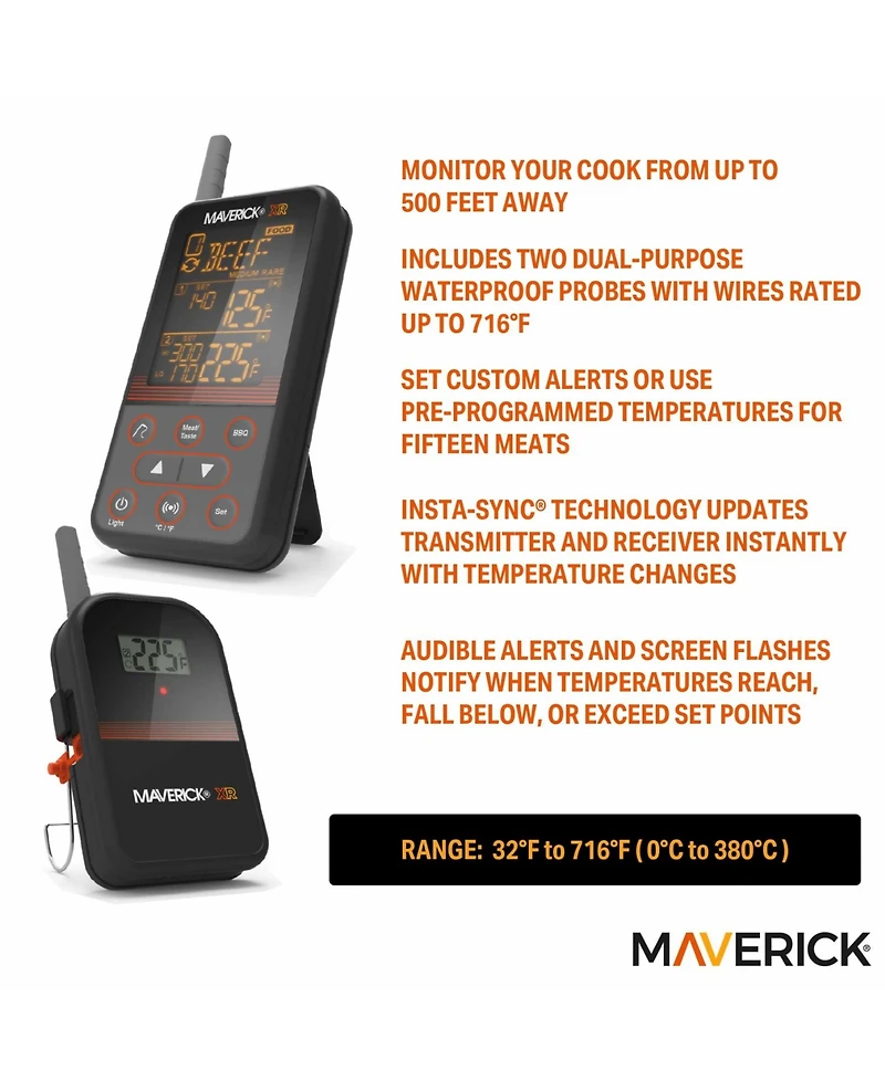 Maverick Extended Range Professional Wireless Dual Probe Thermometer