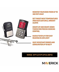 Maverick Long Range Wireless Remote Barbeque Dual Probe Thermometer