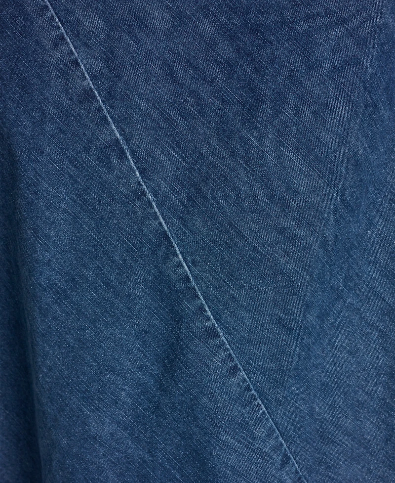 Dkny Jeans Petite Sleeveless Crewneck Bias Cut Dress